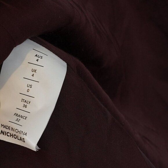 Nicholas Silvina Twist Wrap Cutout Snakeskin Gown 100% Silk - Size 0/XS - EUC - Picture 8 of 11